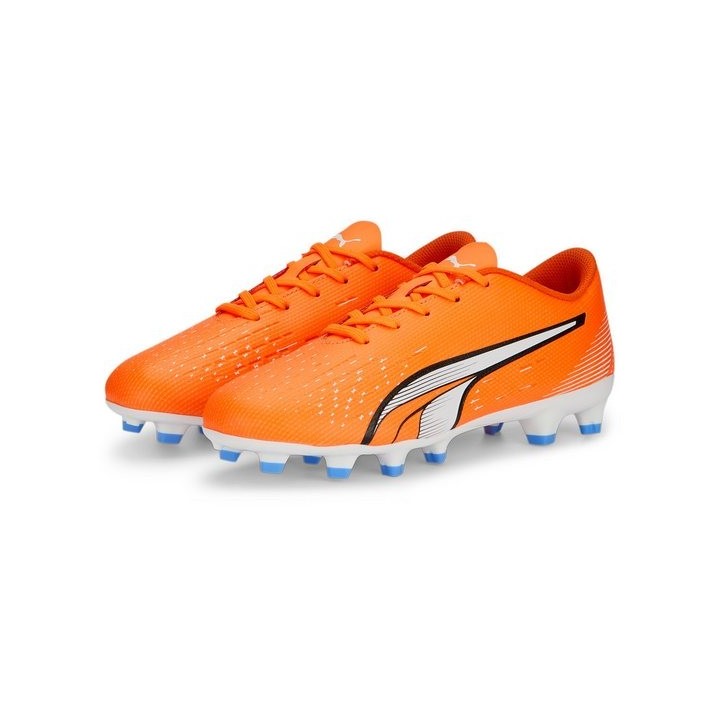 PUMA ULTRA PLAY FG/AG Jr ULTRA ORANGE-PUMA WHITE-BLUE G Fußballschuh