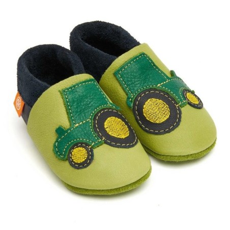 Orangenkinder® Herbert der Trecker Baby Krabbelschuh pflanzlich gegerbtes Leder, Made in Germany, atmungsaktiv