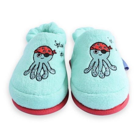 MILK&MOO Milk&Moo Sailor Octopus Kinder Hausschuhe 4-5 Jahre alt, türkis Hausschuh