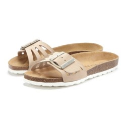 Elbsand Pantolette »Sandale«, Mule, offener Schuh aus Leder mit weichem Komfortkorkfußbett
