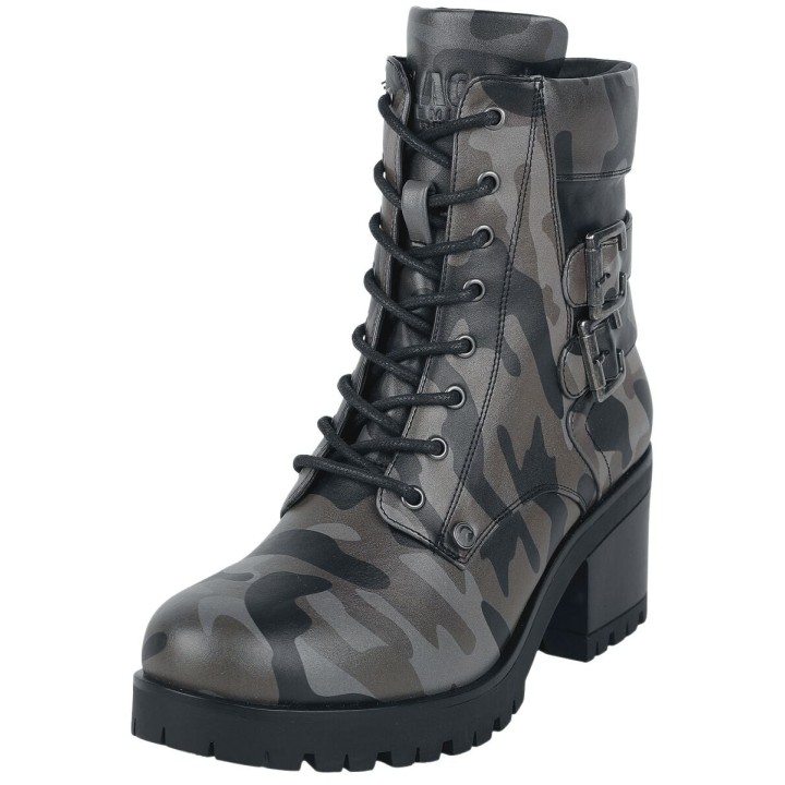Black Premium by EMP - Camouflage/Flecktarn Boot - Schnürboots mit Camouflage Print - EU37 bis EU38 - für Damen - Größe EU37