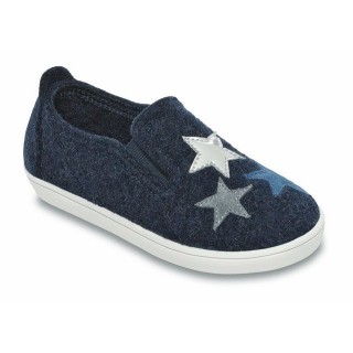 Living Kitzbühel Living Kitzbühel 3241 Slip-on Stern Galax Wolle blau Hausschuh