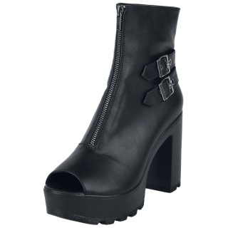 Black Premium by EMP - Gothic Stiefel - Peeptoe Stiefelette mit Reißverschluss - EU37 bis EU41 - für Damen - Größe EU37 - sch