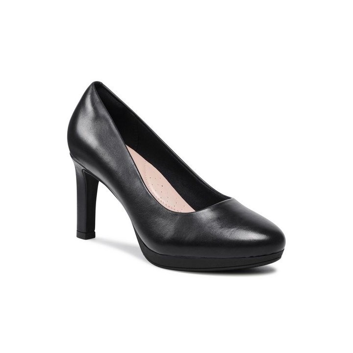 Clarks Halbschuhe Ambyr Joy 261626674 Navy Leather Schnürschuh