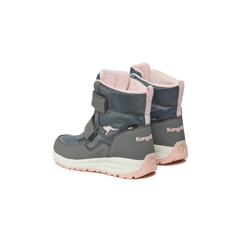 KangaROOS Schneeschuhe K-Pe Nala V Rtx 18939 000 2017 Steel Grey/Frost Pink Schnürschuh