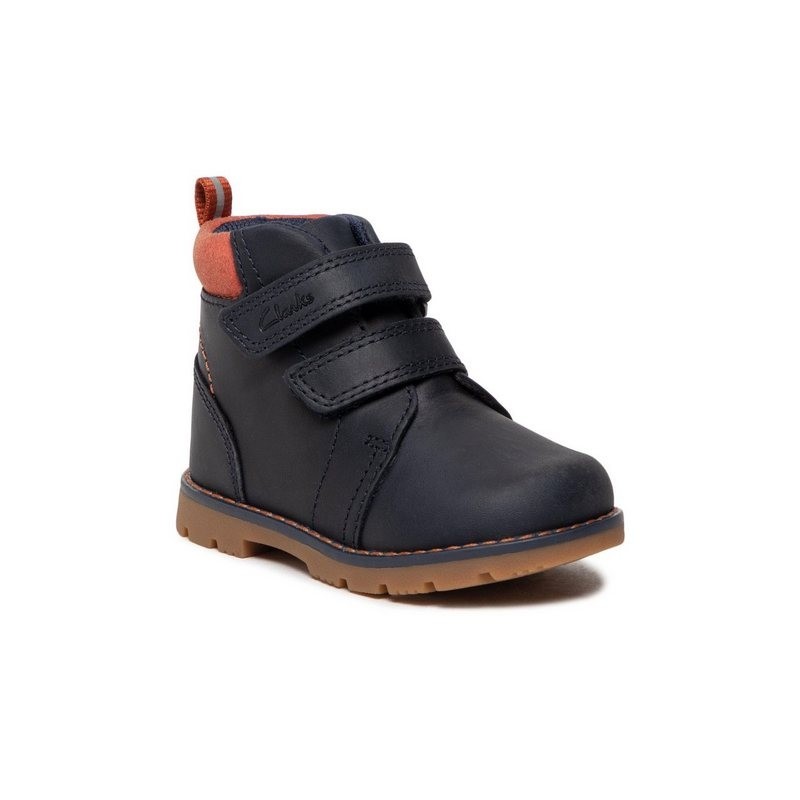 Clarks Schnürschuhe Heath Strap T 261692667 Navy Schnürschuh