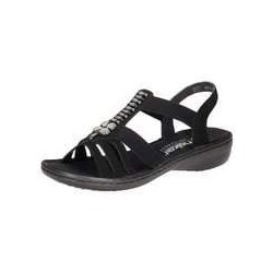 Rieker Sandale Damen schwarz|schwarz