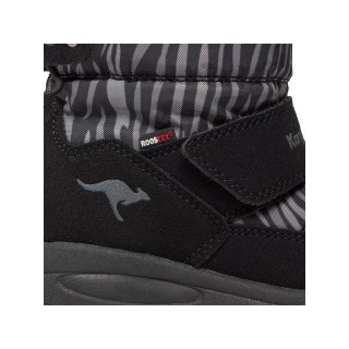 KangaROOS Schneeschuhe K-Pe Marty Rtx 18935 000 5104 Jet Black/Zebra Schnürschuh