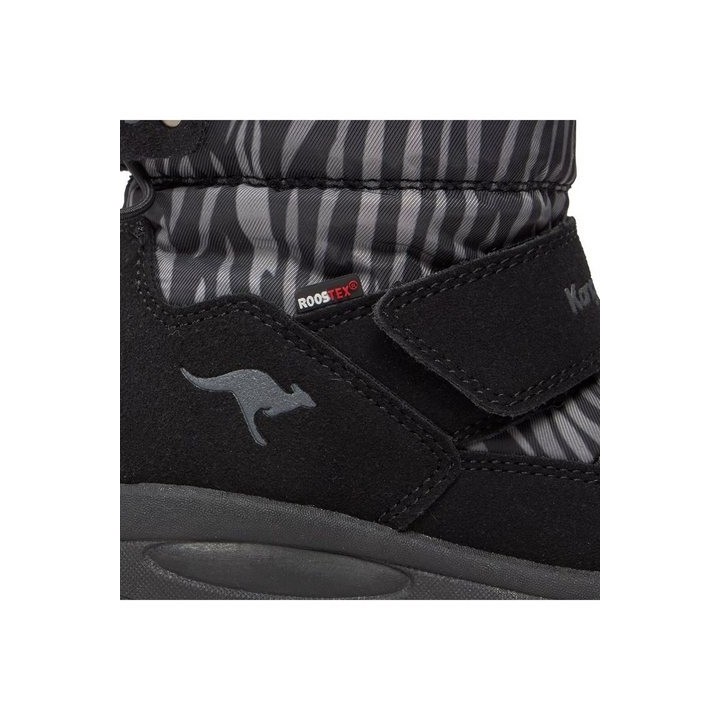 KangaROOS Schneeschuhe K-Pe Marty Rtx 18935 000 5104 Jet Black/Zebra Schnürschuh