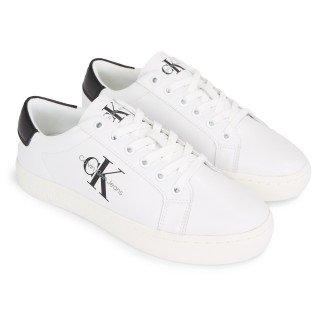Calvin Klein Jeans Sneaker "CLASSIC CUPSOLE LACEUP LTH WN", mit seitlichem Logoschriftzug, Freizeitschuh, Halbschuh, Schnürsc