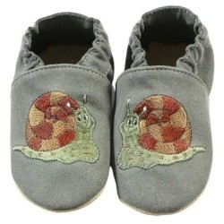 HOBEA-Germany Krabbelschuhe RecyStep Schnecke grau Krabbelschuh