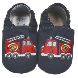 HOBEA-Germany Krabbelschuhe RecyStep Feuerwehr dunkelblau Krabbelschuh