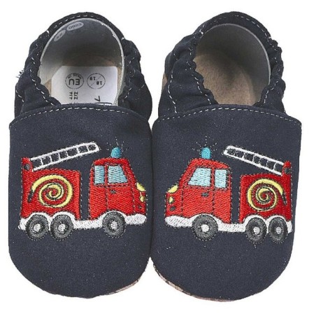 HOBEA-Germany Krabbelschuhe RecyStep Feuerwehr dunkelblau Krabbelschuh