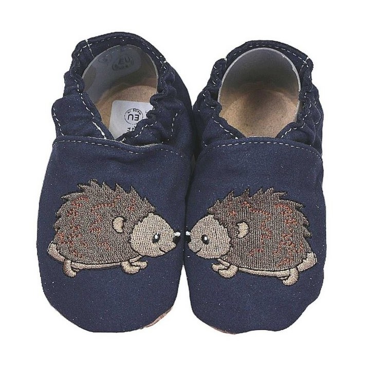 HOBEA-Germany Kinderschuhe RecyStep Igel dunkelblau Krabbelschuh
