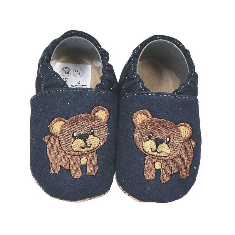 HOBEA-Germany Kinderschuhe RecyStep Bär dunkelblau Krabbelschuh