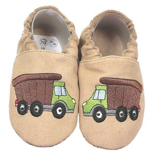 HOBEA-Germany Krabbelschuhe RecyStep LKW beige Krabbelschuh