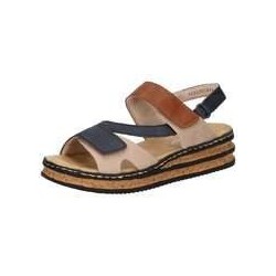 Rieker Keilsandale Damen blau|blau