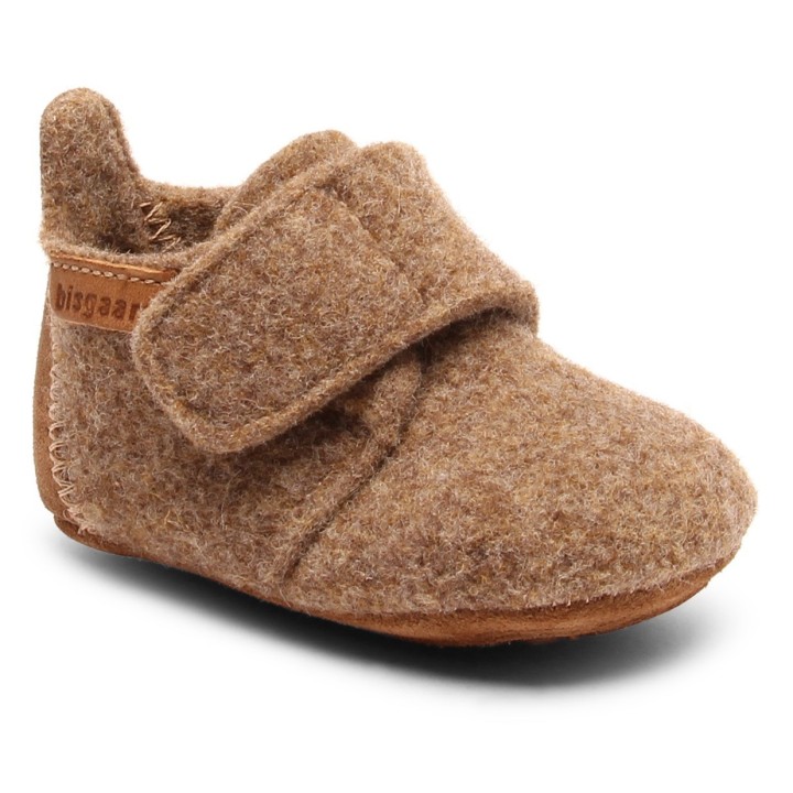 Bisgaard Hausschuh »Bisgaard Baby Wool«, Wagenschuh, Babyschuh, Schlupfschuh mit Klettverschluss