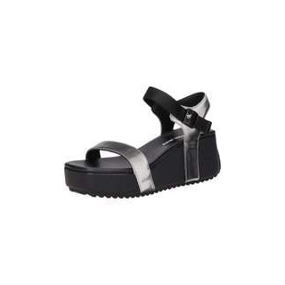 Calvin Klein Wedge Block Sandal Metallic Damen schwarz|schwarz