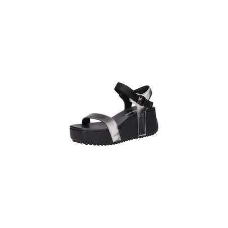 Calvin Klein Wedge Block Sandal Metallic Damen schwarz|schwarz