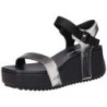 Calvin Klein Wedge Block Sandal Metallic Damen schwarz|schwarz