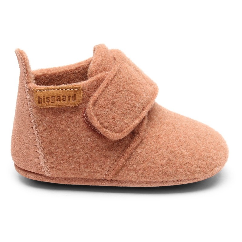 Bisgaard Hausschuh »Bisgaard Baby Wool«, Wagenschuh, Babyschuh, Schlupfschuh mit Klettverschluss