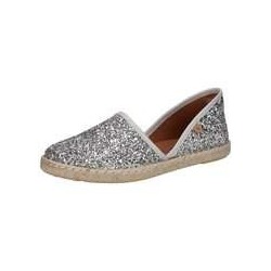 Verbenas Carmen Glitter Espadrilles Damen silber|silber