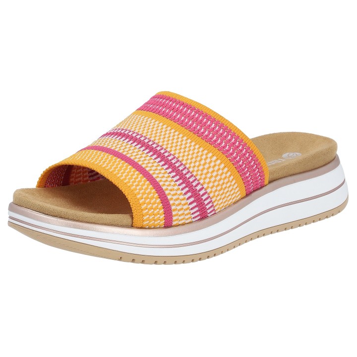 Remonte Pantolette, Keilabsatz, Sommerschuh, Schlappen mit praktischem Elastikeinfass
