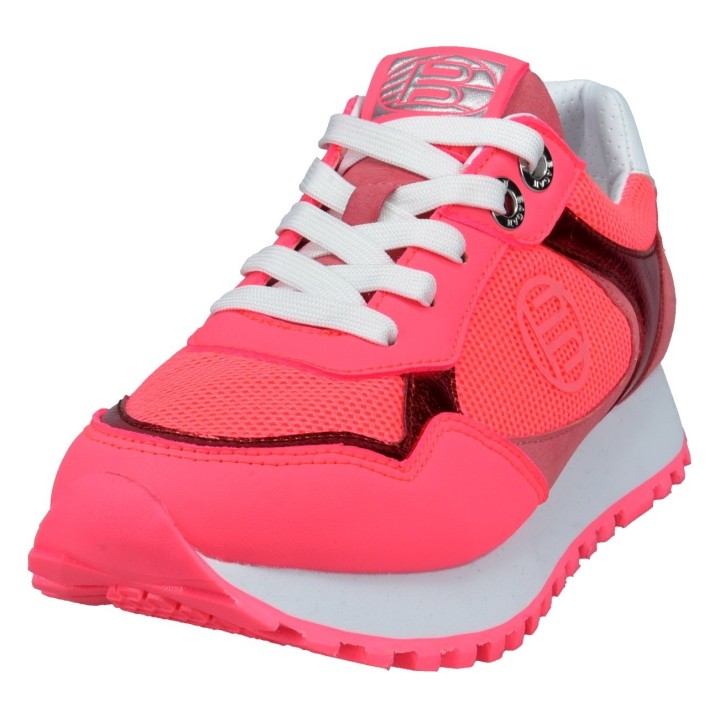 BAGATT Plateausneaker, modische Metallic-Einsätzen, Freizeitschuh, Halbschuh, Schnürschuh