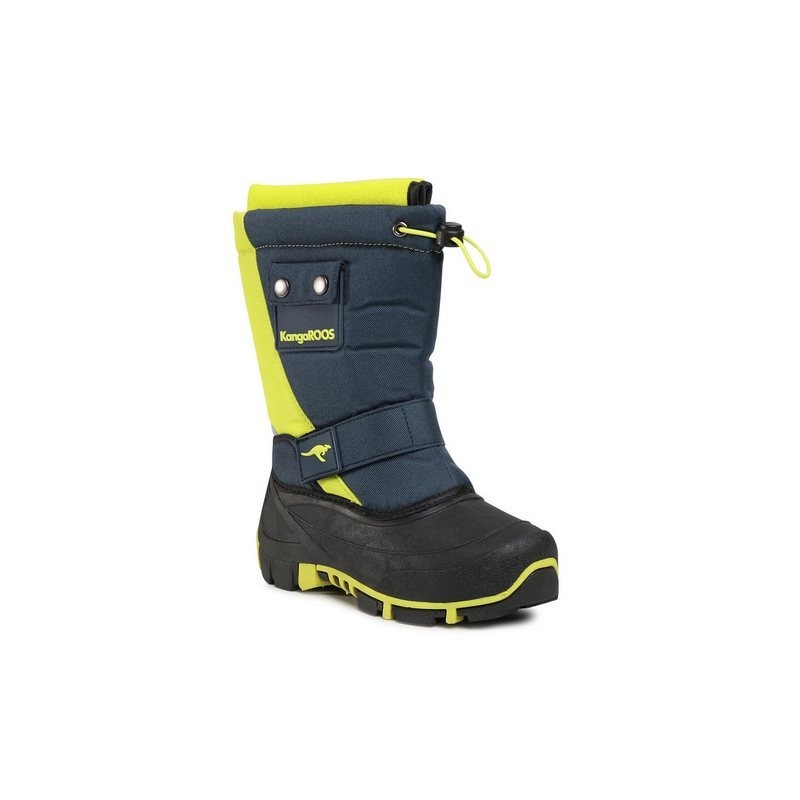 KangaROOS Schneeschuhe Kanga- Bean II 18416 000 4054 S Dk Navy/Lime Schnürschuh