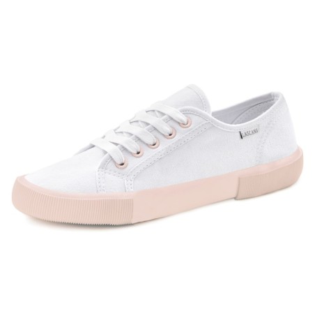 LASCANA Sneaker, Halbschuh,Schnürhalbschuh,Freizeitschuh, farblich abgesetzte Sohle