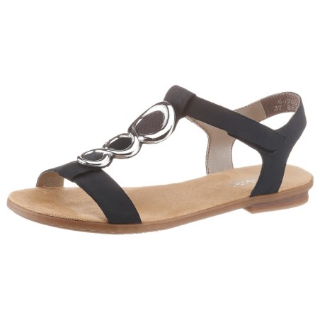 Rieker Riemchensandale, Sommerschuh, Sandalette, Blockabsatz, mit Klettverschluss-Riegel