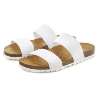 Vivance Pantolette »Sandale, Mule, offener Schuh,«, mit komfortablem Korkfußbett und elastischen Riemen