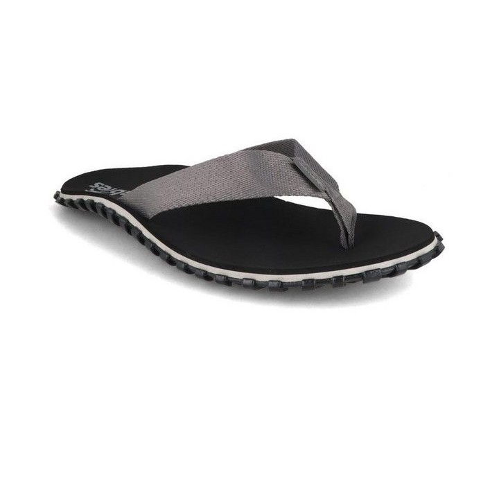 Gumbies Duckbill Badelatschen für Damen und Herren in schwarz-grau Hausschuh Innovativer und nachhaltiger Badelatschen