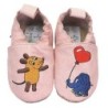 HOBEA-Germany Kinderschuhe RecyStep Maus mit Elefant rosa Krabbelschuh
