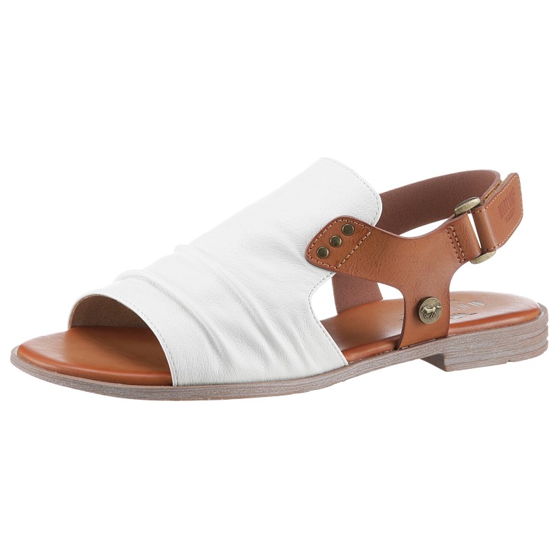 Mustang Shoes Riemchensandale, Sommerschuh, Sandalette, Blockabsatz, mit Klettverschluss