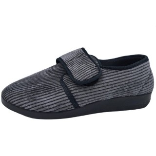 PADERO Klettverschluss Hausschuh für breite Füße geeignet