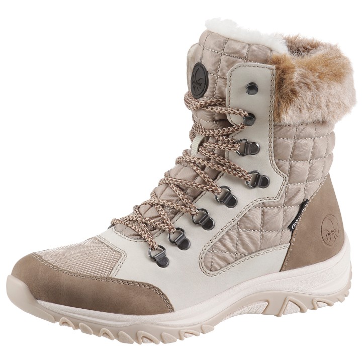 Rieker Winterboots, Winterstiefelette, TEX-Membran, mit Warmfutter, Fellimitatkragen
