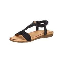 Barbarella Sandale Damen schwarz|schwarz