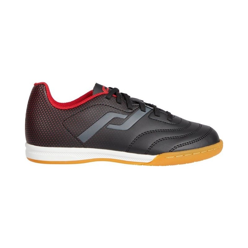 Pro Touch Kinder Fußball-Hallenschuhe - Ind Classic III IN JR - Schwarz/Rot/Weiß Fußballschuh