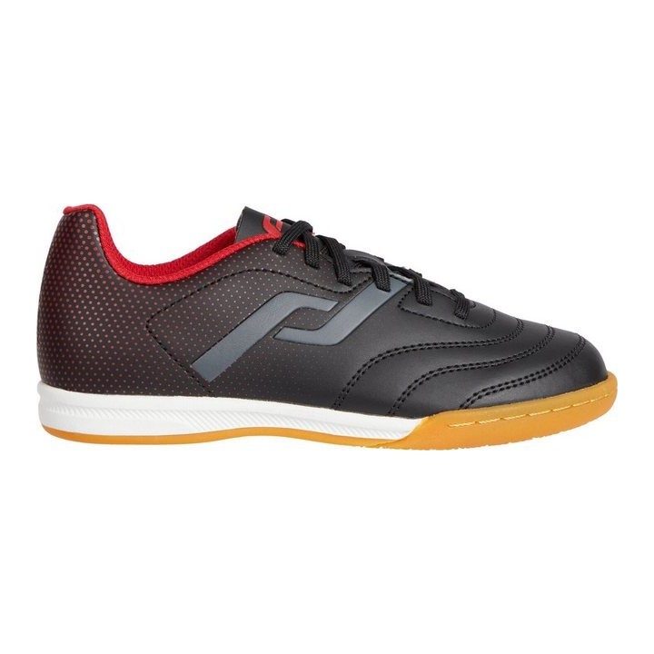 Pro Touch Kinder Fußball-Hallenschuhe - Ind Classic III IN JR - Schwarz/Rot/Weiß Fußballschuh