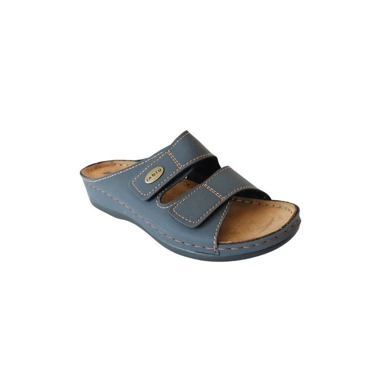 INBLU Klettverschluss Pantolette Hausschuh