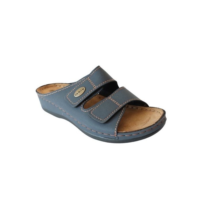 INBLU Klettverschluss Pantolette Hausschuh