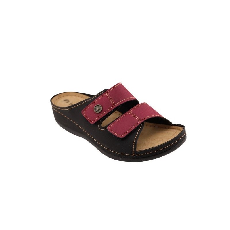 INBLU Klettverschluss Pantolette Hausschuh