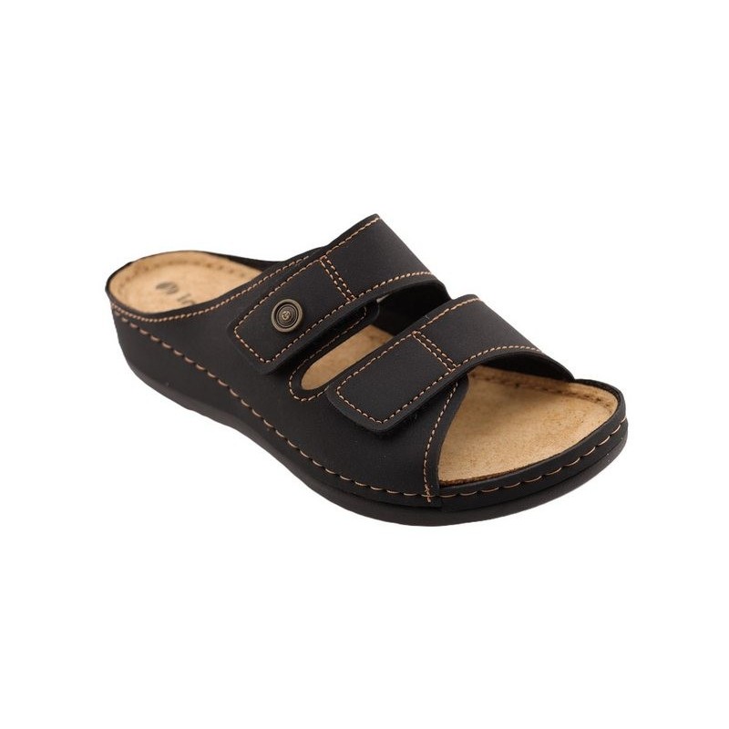 INBLU Klettverschluss Pantolette Hausschuh