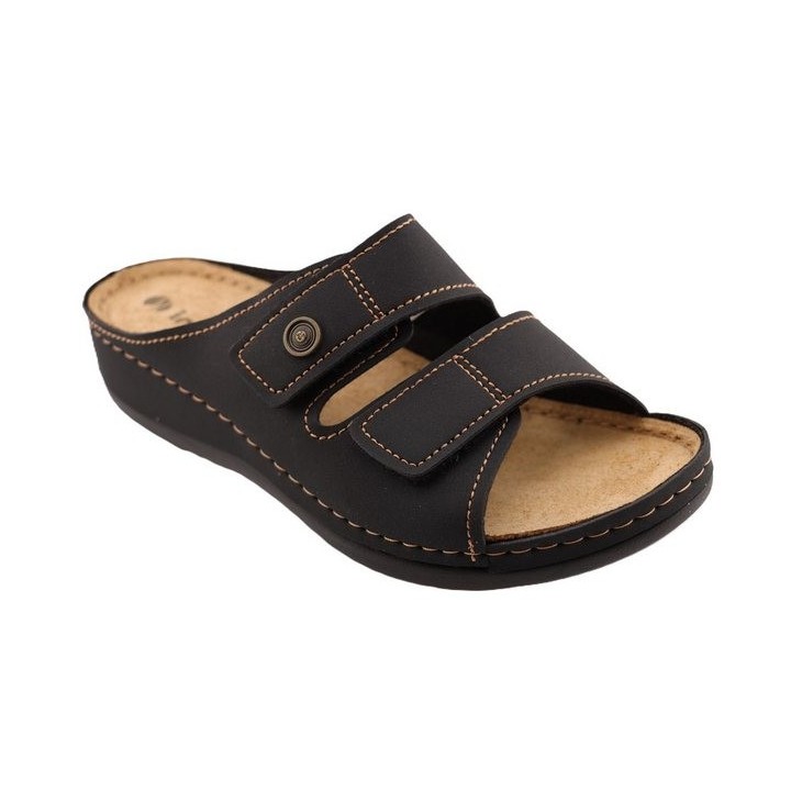 INBLU Klettverschluss Pantolette Hausschuh