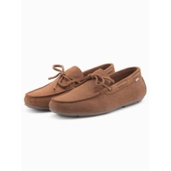 OMBRE Herren Leder Mokassin Schuhe mit Driver Sohle Mokassin
