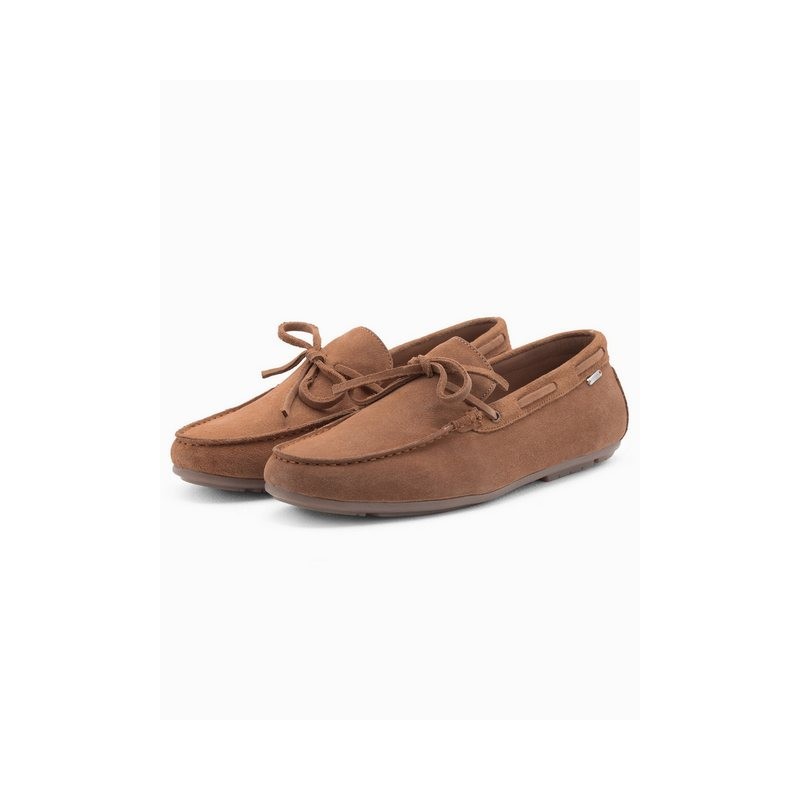 OMBRE Herren Leder Mokassin Schuhe mit Driver Sohle Mokassin