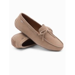 OMBRE Herren Leder Mokassin Schuhe mit Driver Sohle Mokassin