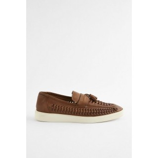 Next Lederslipper mit geflochtenem Steg Loafer (1-tlg)